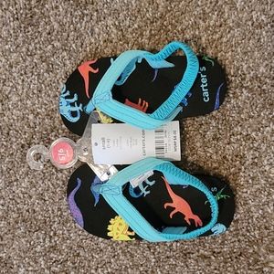 Carter's dinosaur boys flip flops